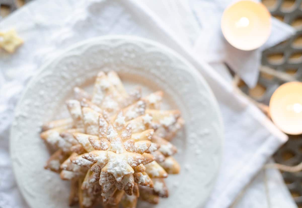 Sapin de Noël enneigé {sablés amande-orange}