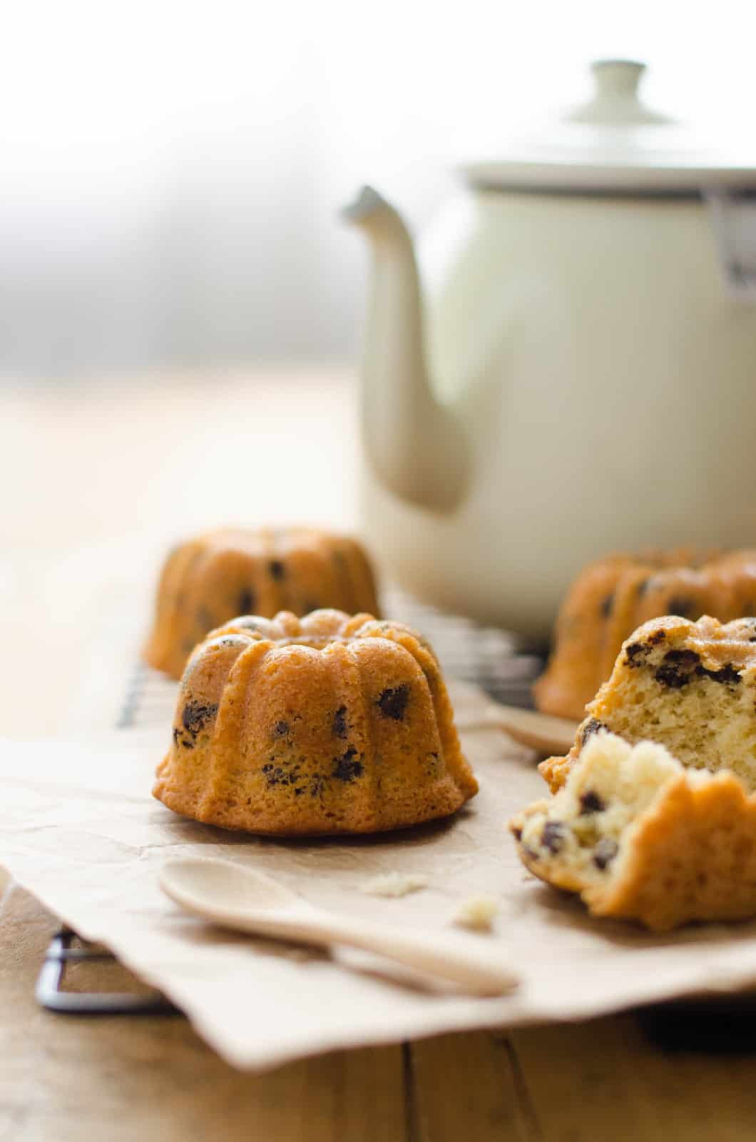 Mini bundt cakes aux pépites de chocolat