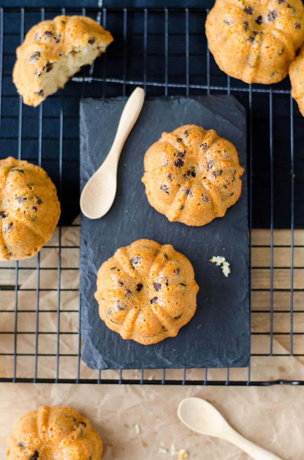 Mini bundt cakes aux pépites de chocolat